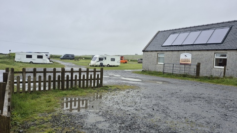 Leaving the excellent Campsite at West Kilbride after a wet and windy night
