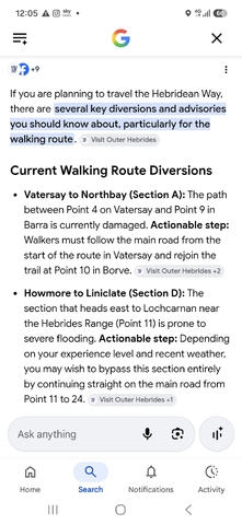Information about problems on the trail