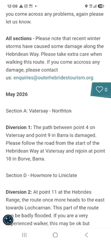 Information about problems on the trail